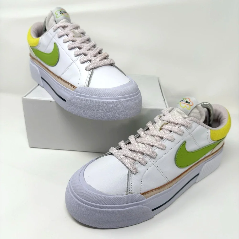 Nike Court Legacy Lift Sneakers Women's Size 10 White Lifestyle Shoes FD0872-100